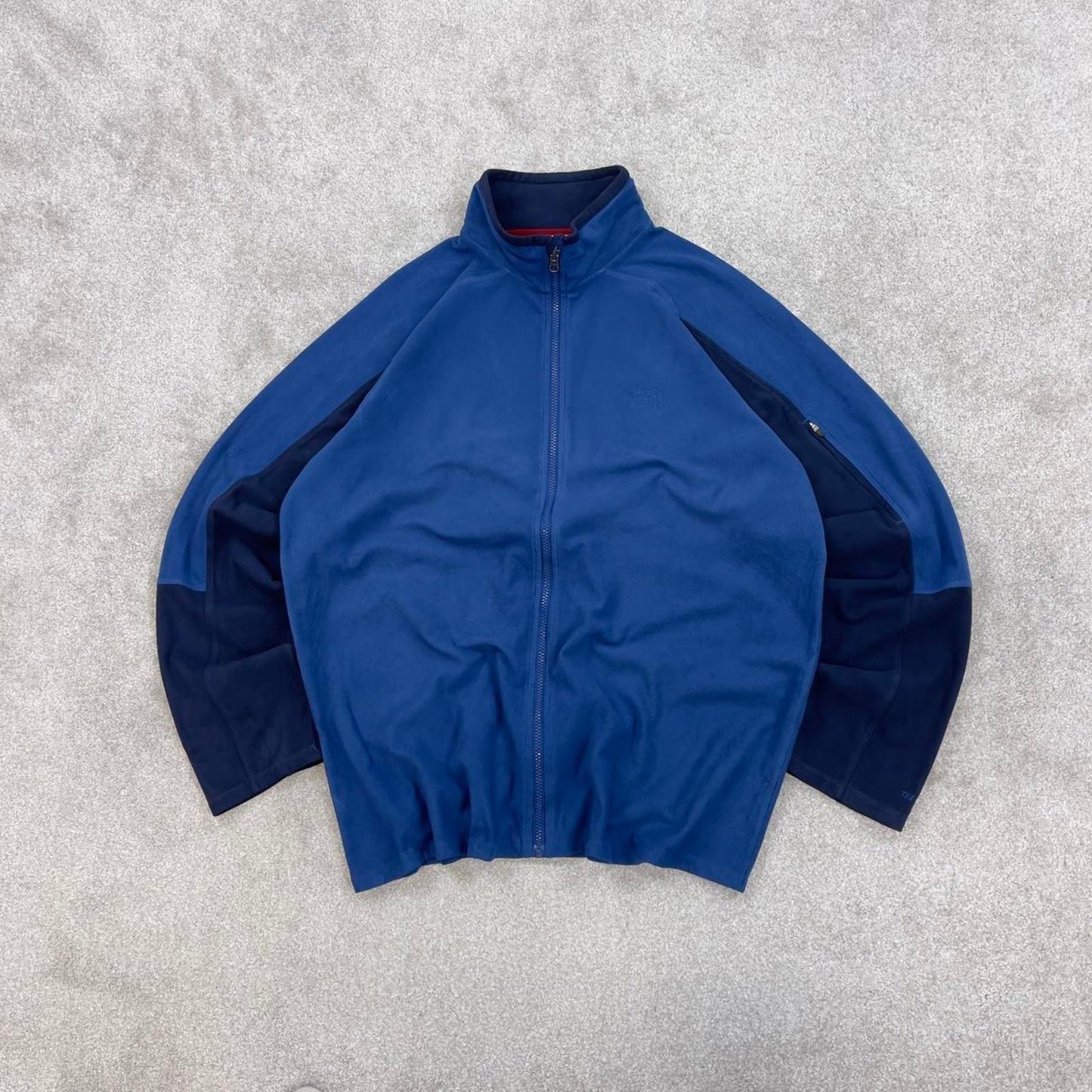 North Face technical fleece XL Blue men’s full zip up TNF Autumn y2k 00s style paneled outdoors