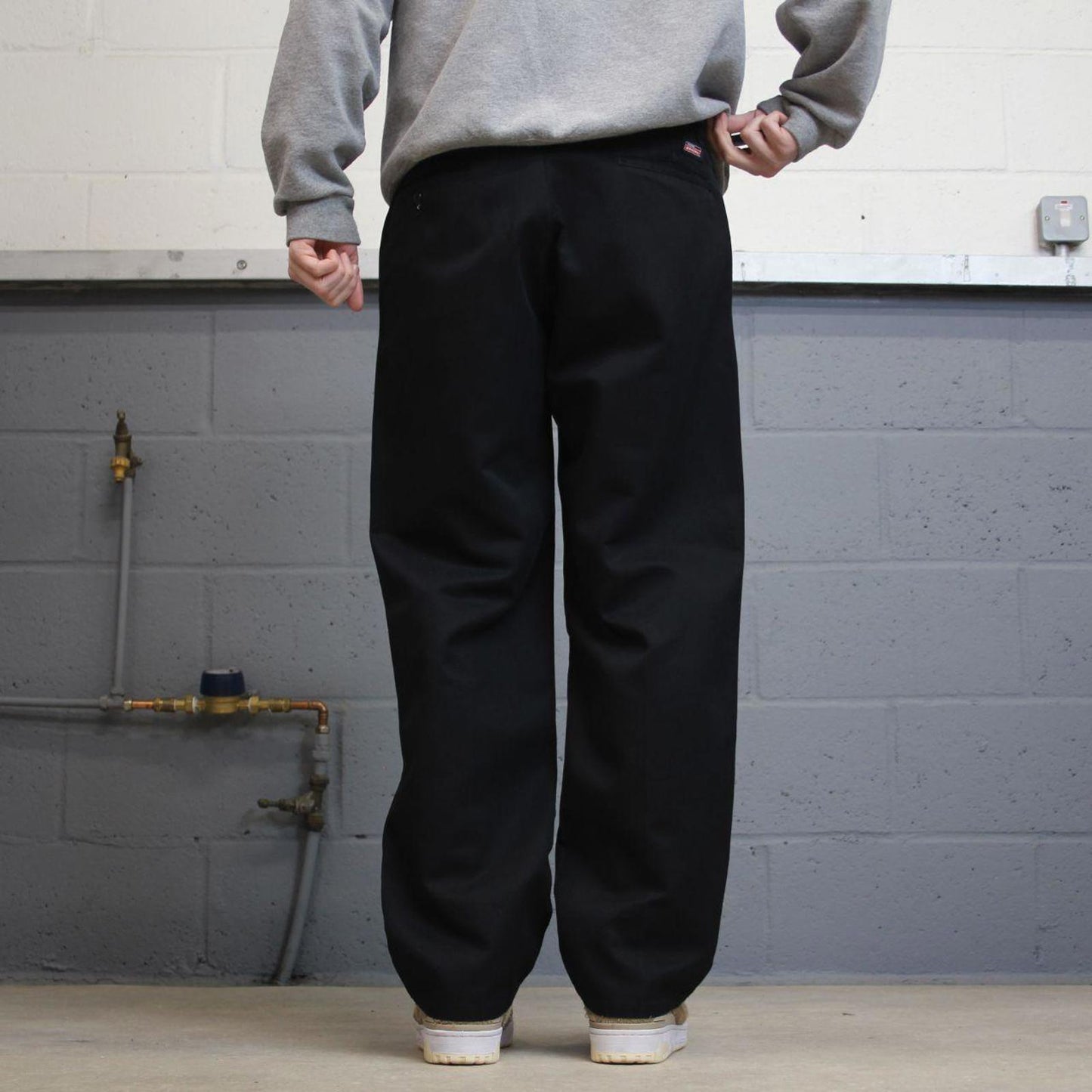Y2K Dickies work pants black Loose twill chino style skate trousers