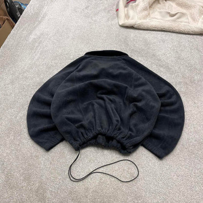 00s Columbia technical fleece XXL women's black full zip up y2k style autumn adjustable waist