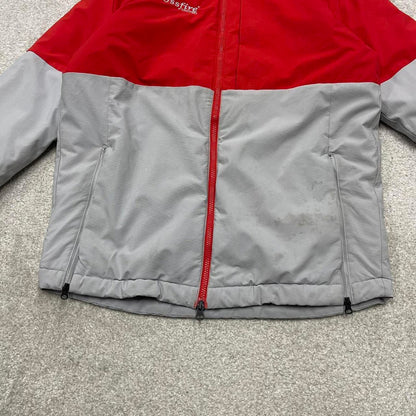 00s Nike jacket y2k style Medium men's red grey full zip padded windbreaker coat technical