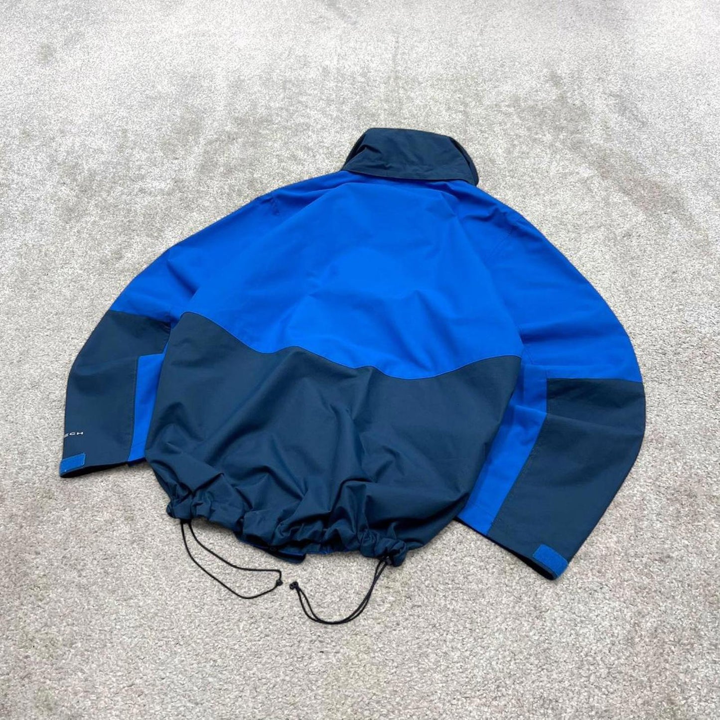 00s Columbia technical windbreaker jacket S men's navy blue y2k style hooded adjustable autumn