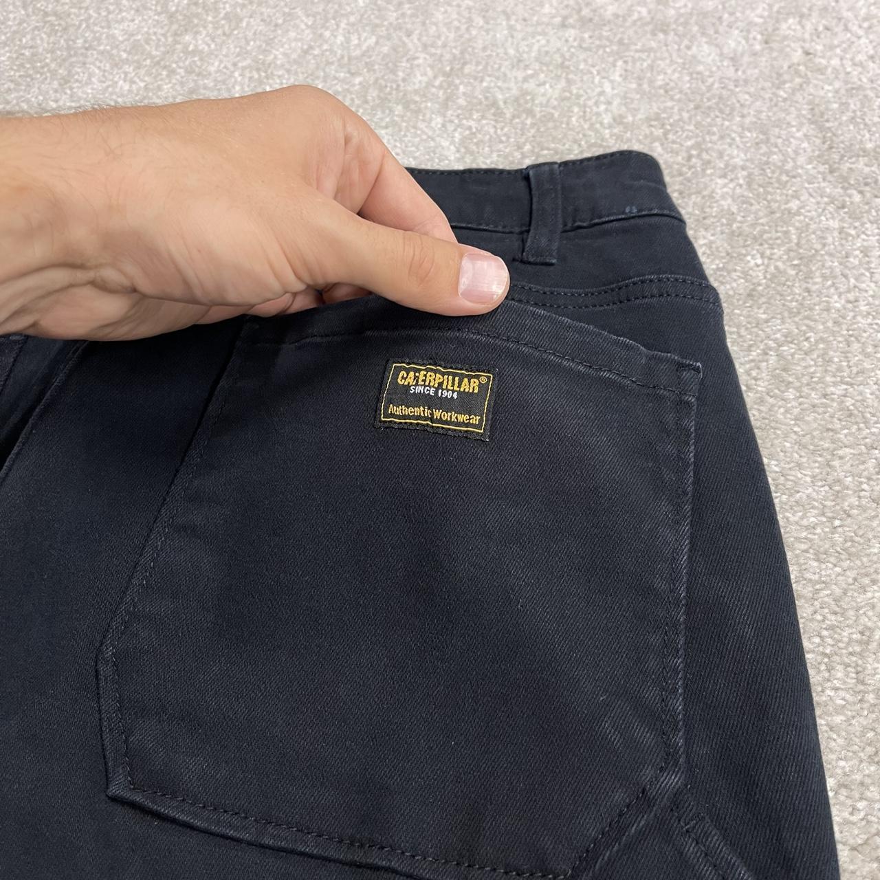 CAT carpenter pants double knee workwear y2k black Relaxed Caterpillar cargo skate work trousers