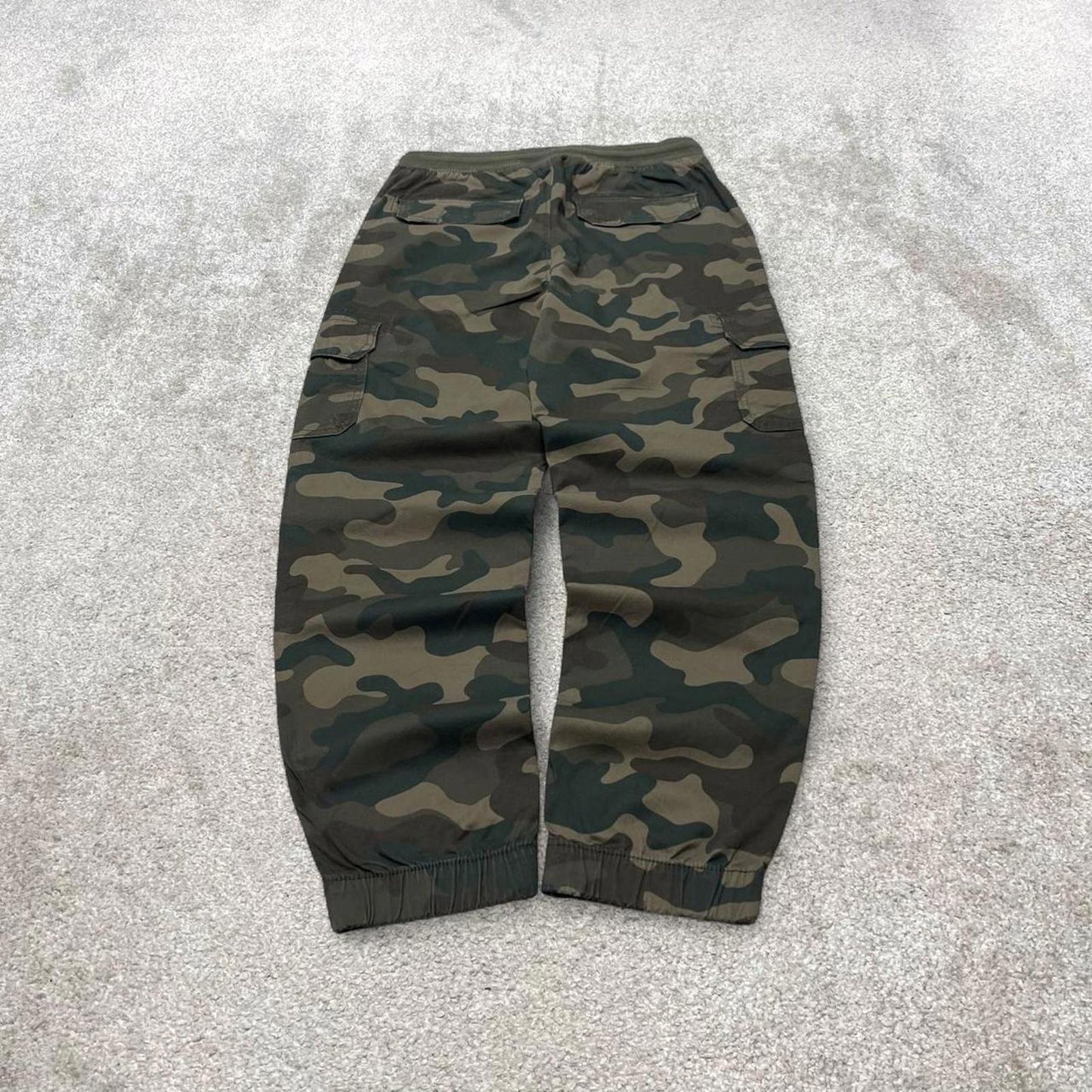 Y2K Sonoma camo cargo pants green Technical camouflage cuffed utility trousers