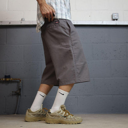 Dickies long baggy shorts y2k chino carpenter grey Loose skater surf style shorts
