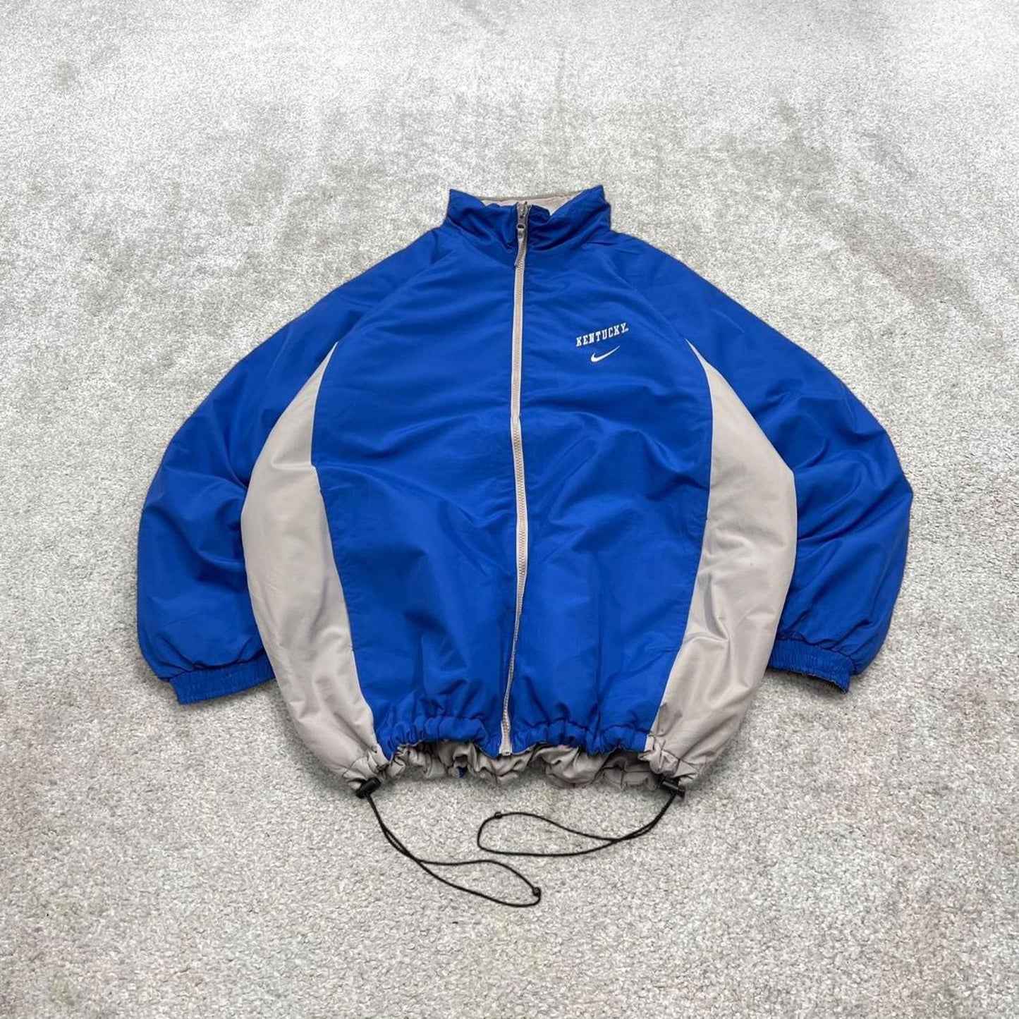 Vintage y2k Nike Team reversible technical windbreaker jacket blue grey Padded adjustable tech coat