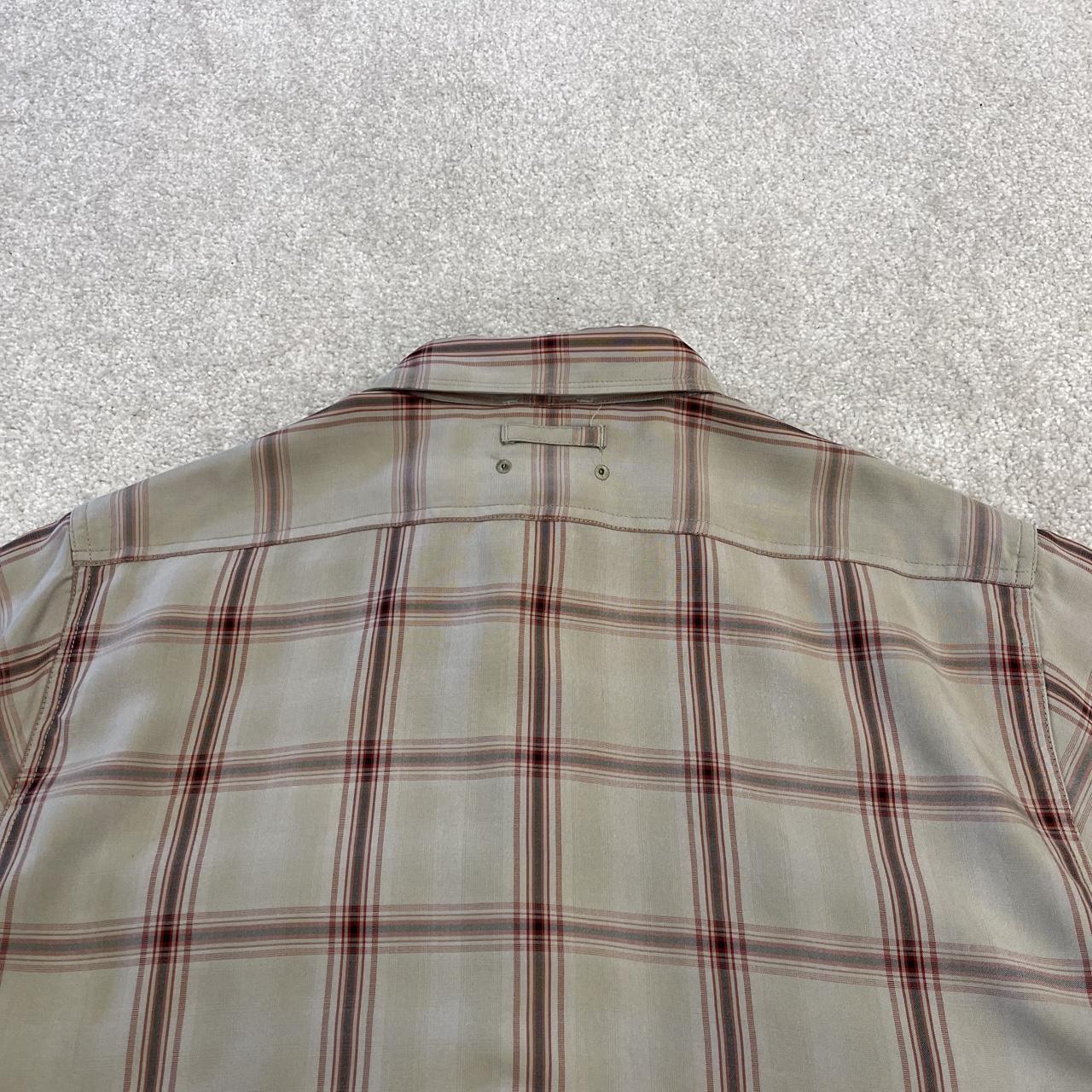 North Face checkered short sleeve shirt khaki TNF surf style check shirt button down summer