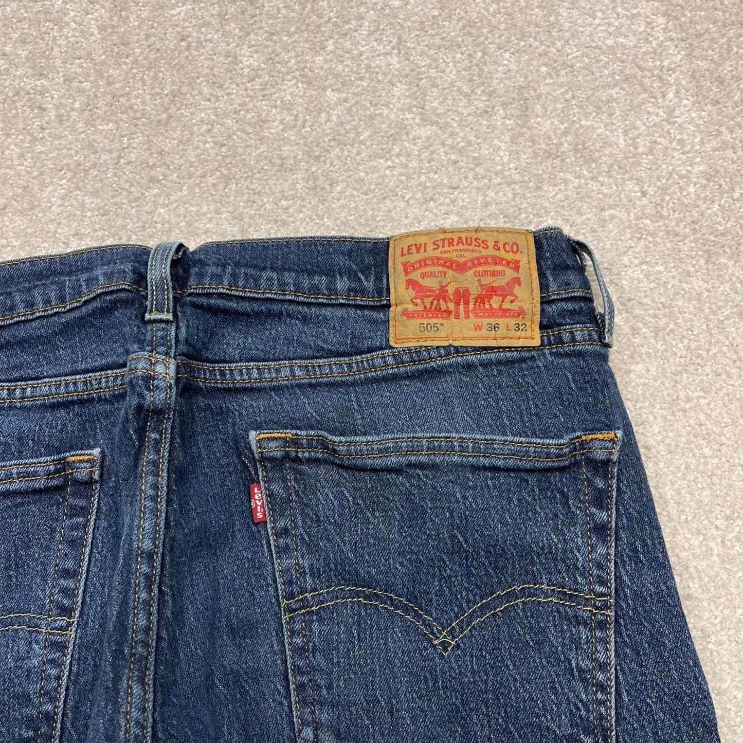 Vintage y2k Levi's 505 jeans blue Straight leg denim workwear trousers