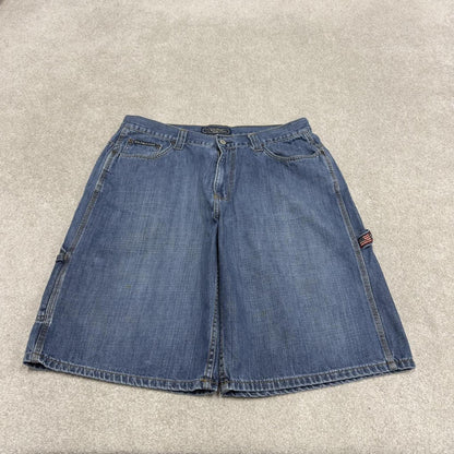 Baggy carpenter shorts skater style blue U.S. POLO ASSN loose leg summer festival shorts