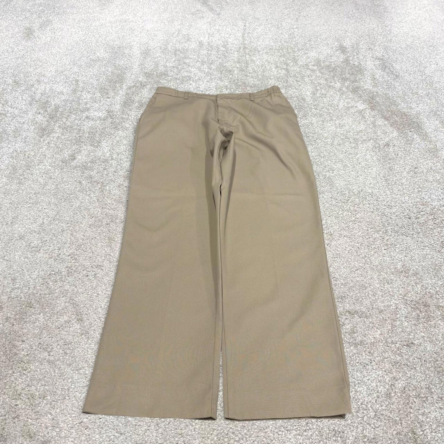 Y2k baggy work pants loose beige Chino style skate trousers Red Kap workwear patch logo