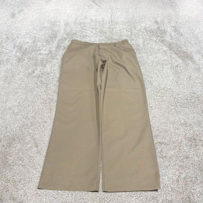 Y2k baggy work pants loose beige Chino style skate trousers Red Kap workwear patch logo