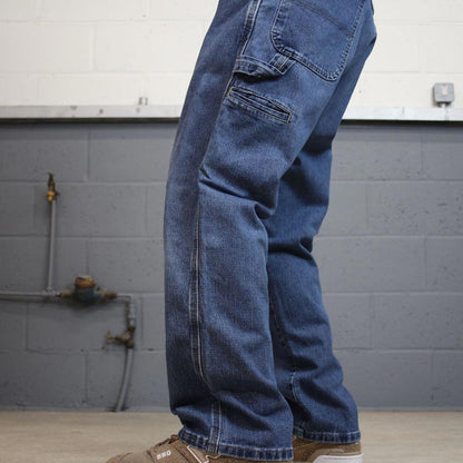 Blue Wrangler carpenter jeans W36L30 loose cargo skater style jeans