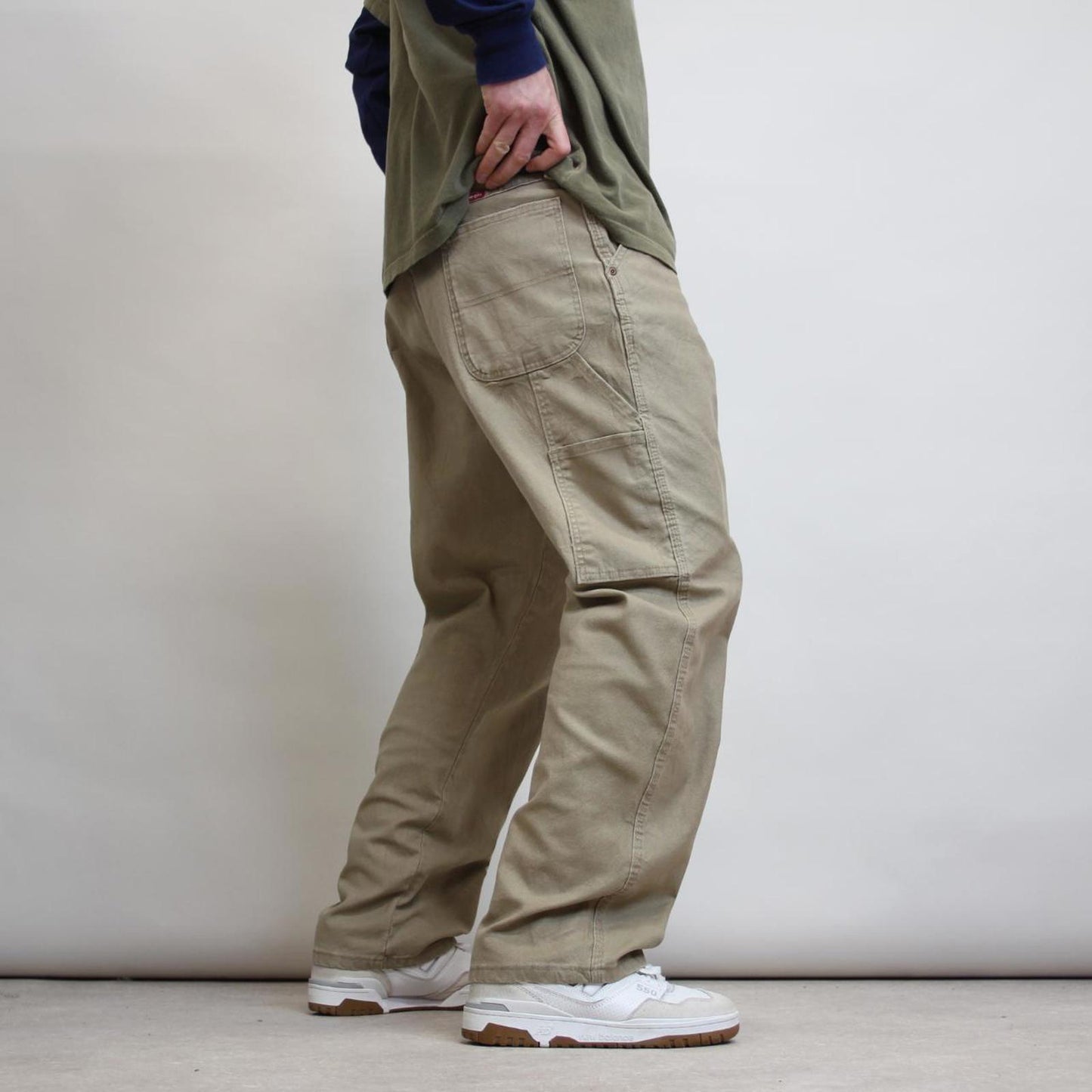 Wrangler carpenter trousers W38L30 sand beige 90s workwear skate style cargo pants
