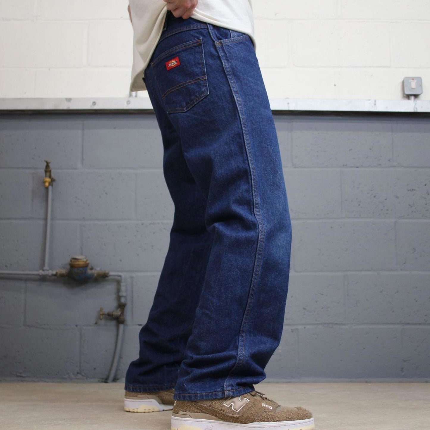 Dickies jeans W34L30 loose blue denim 90s style skater style jeans