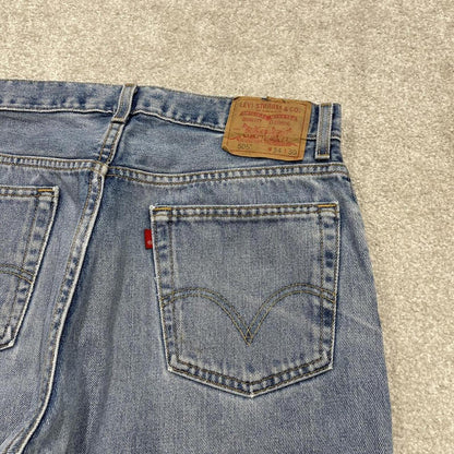 Y2k Levi's 505 jeans regular fit blue 100% cotton denim pants red tab logo