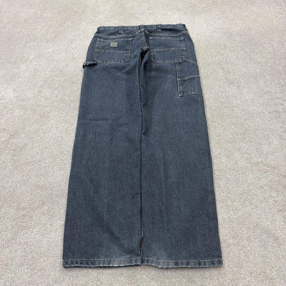 Vintage Lee denim carpenter jeans y2k blue Loose straight leg skater style utility workwear trousers