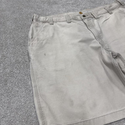 Carhartt baggy shorts carpenter loose beige Relaxed fit canvasy skater style cargo work shorts