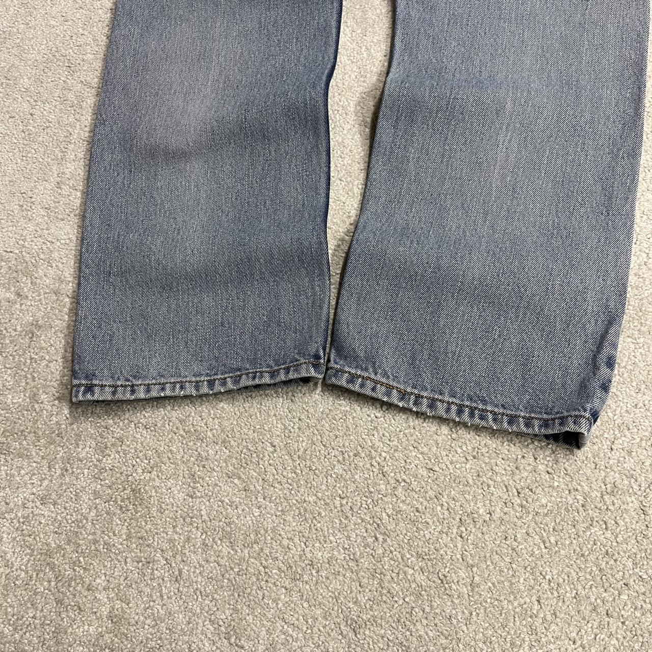 Y2K levi’s 505 jeans W34L34 straight leg washed blue Straight fit 5 pocket pants red tab logo