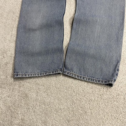 Y2K levi’s 505 jeans W34L34 straight leg washed blue Straight fit 5 pocket pants red tab logo