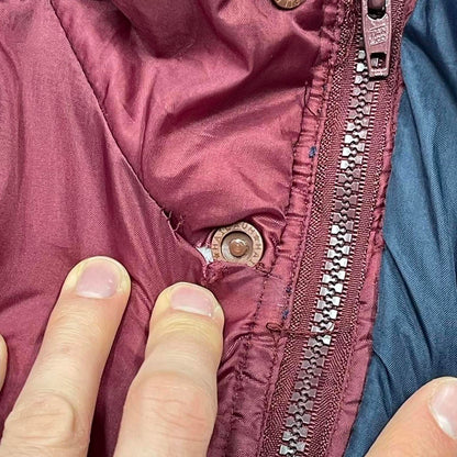 Vintage y2k technical windbreaker jacket burgundy Boxy embroidered bomber jacket with detailing