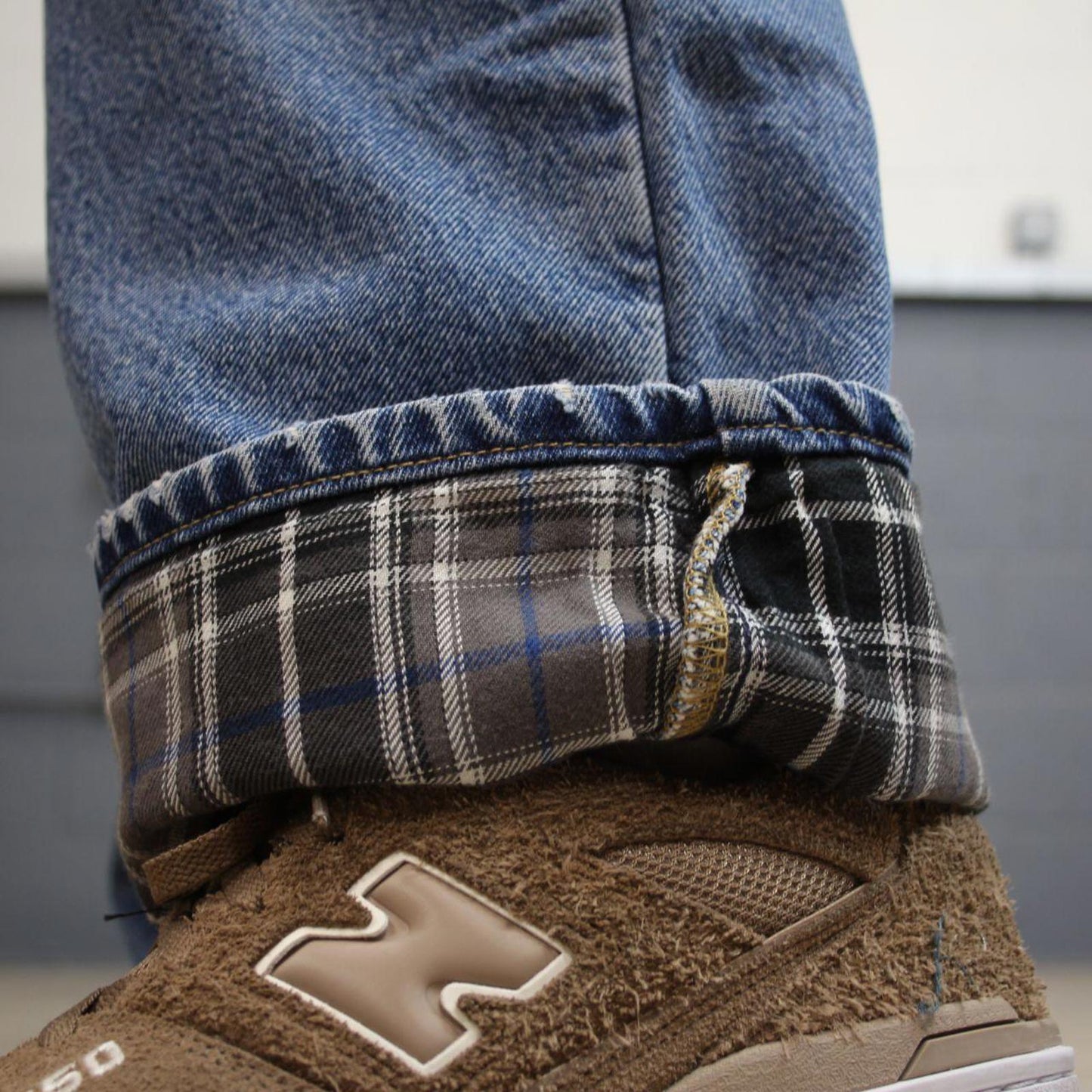 Y2K baggy Carhartt denim jeans blue Loose relaxed fit flannel lined skate style workwear pants
