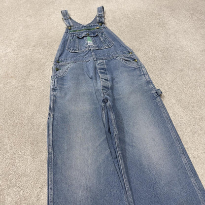 Vintage liberty dungarees 00s denim overalls blue Patch logo and adjustable straps