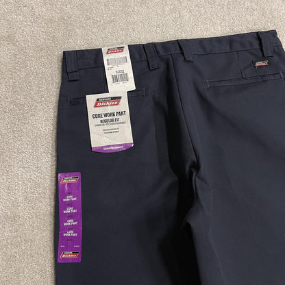 Dickies work pants W34L32 navy regular fit Twill chino style skate work trousers