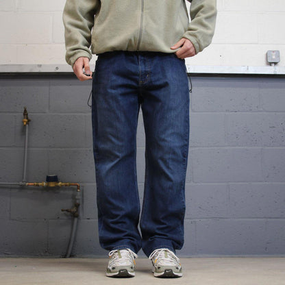 Y2K vintage Carhartt denim jeans blue Straight leg relaxed fit skate style workwear pants