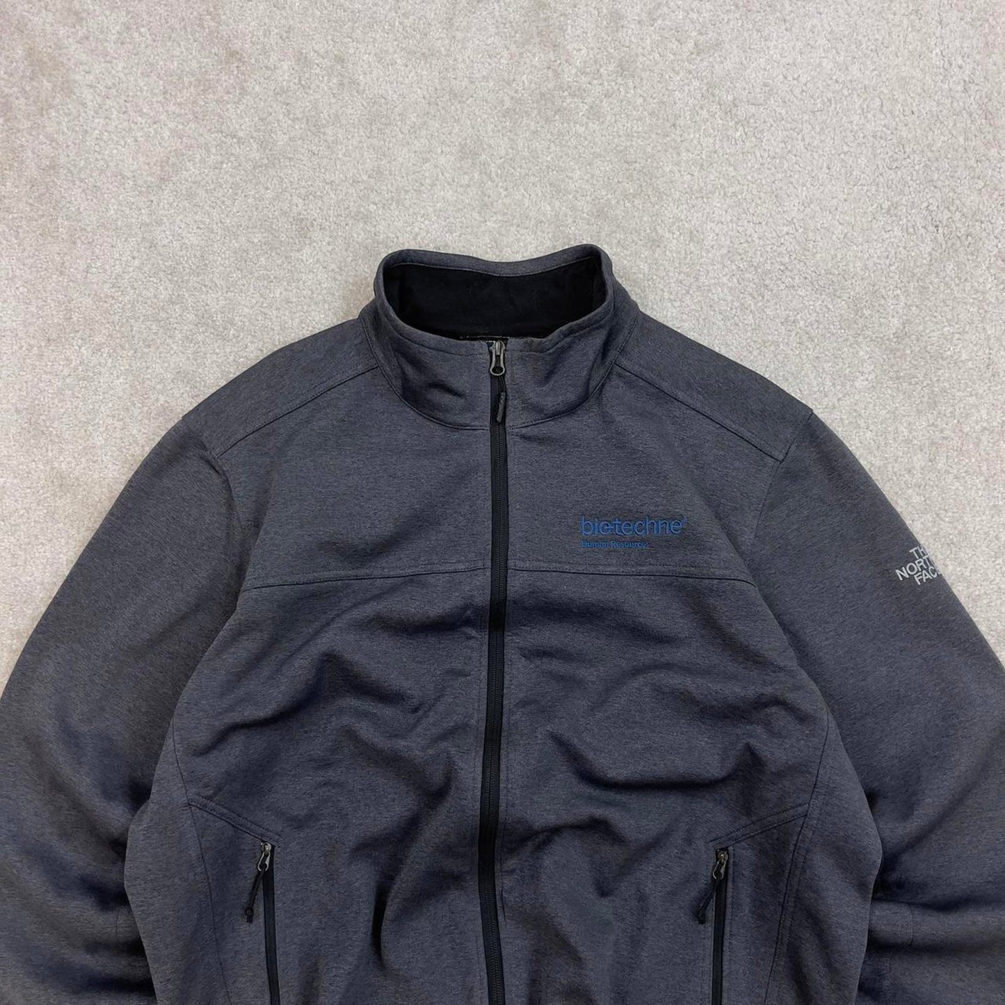 Grey North Face technical jacket XL mens full zip windwall TNF Autumn Y2K style windbreaker outdoors