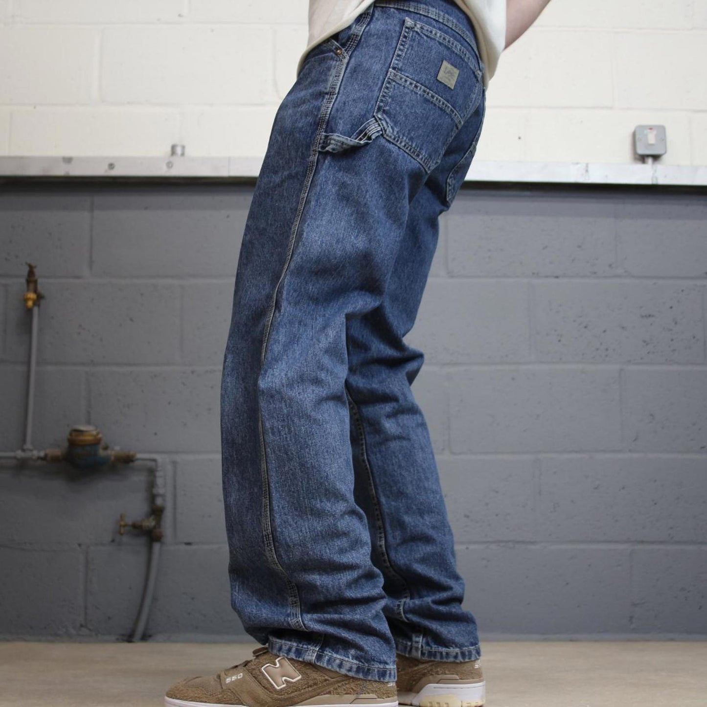 Baggy Lee carpenter jeans W31L33 blue denim loose y2k style cargo trousers