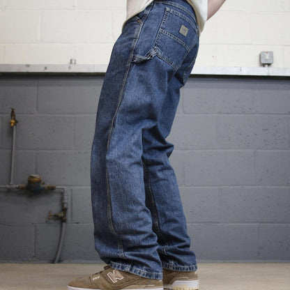 Baggy Lee carpenter jeans W31L33 blue denim loose y2k style cargo trousers