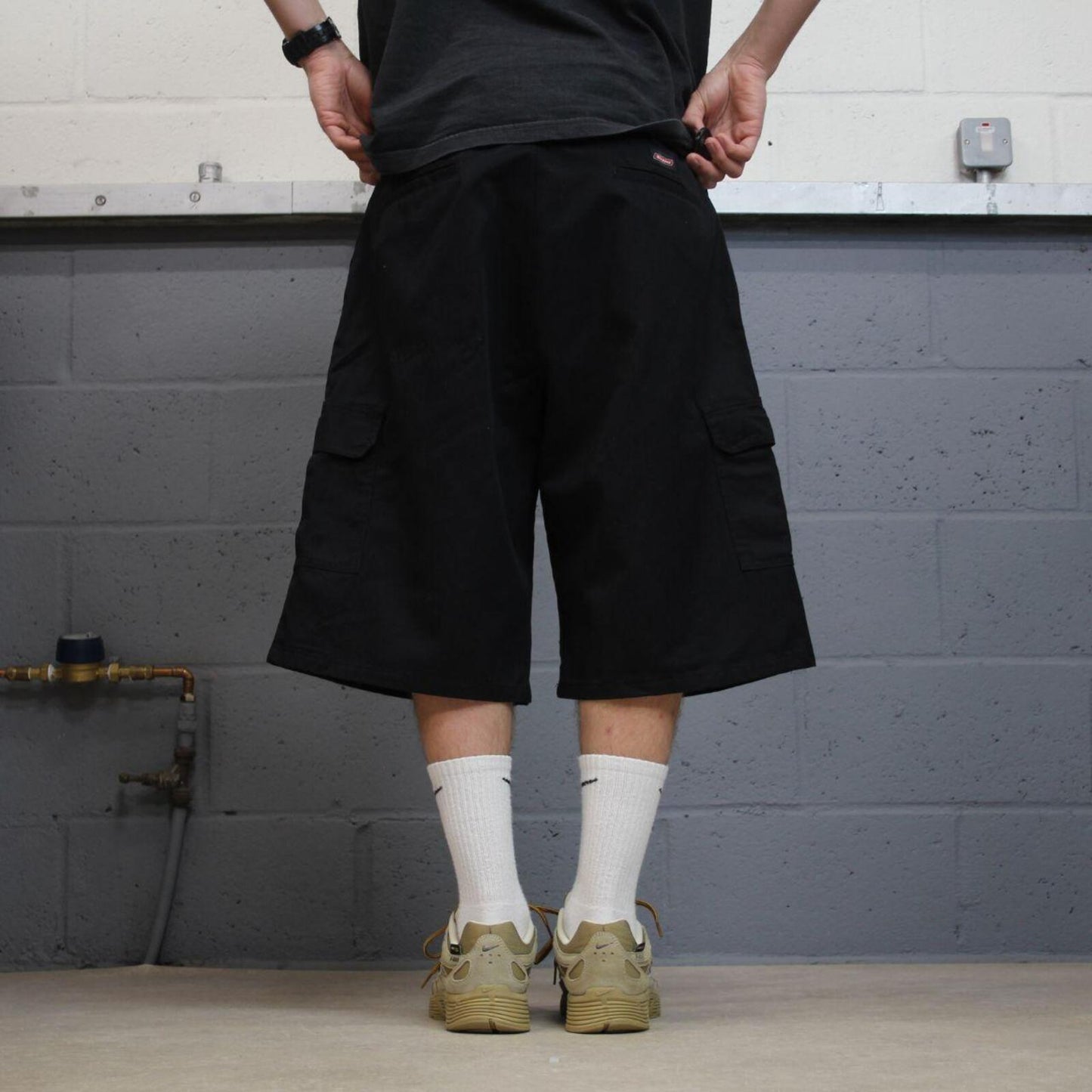 Dickies baggy cargo shorts black Chino style skater surf shorts wide leg summer