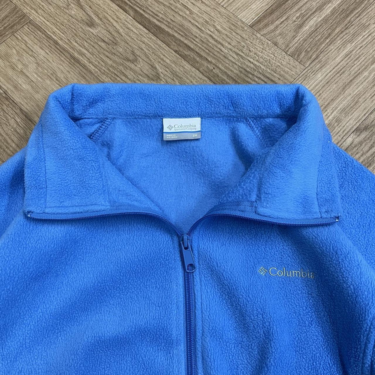 Y2K Colombia tech fleece blue Women's full zip autumn adjustable technical fleece