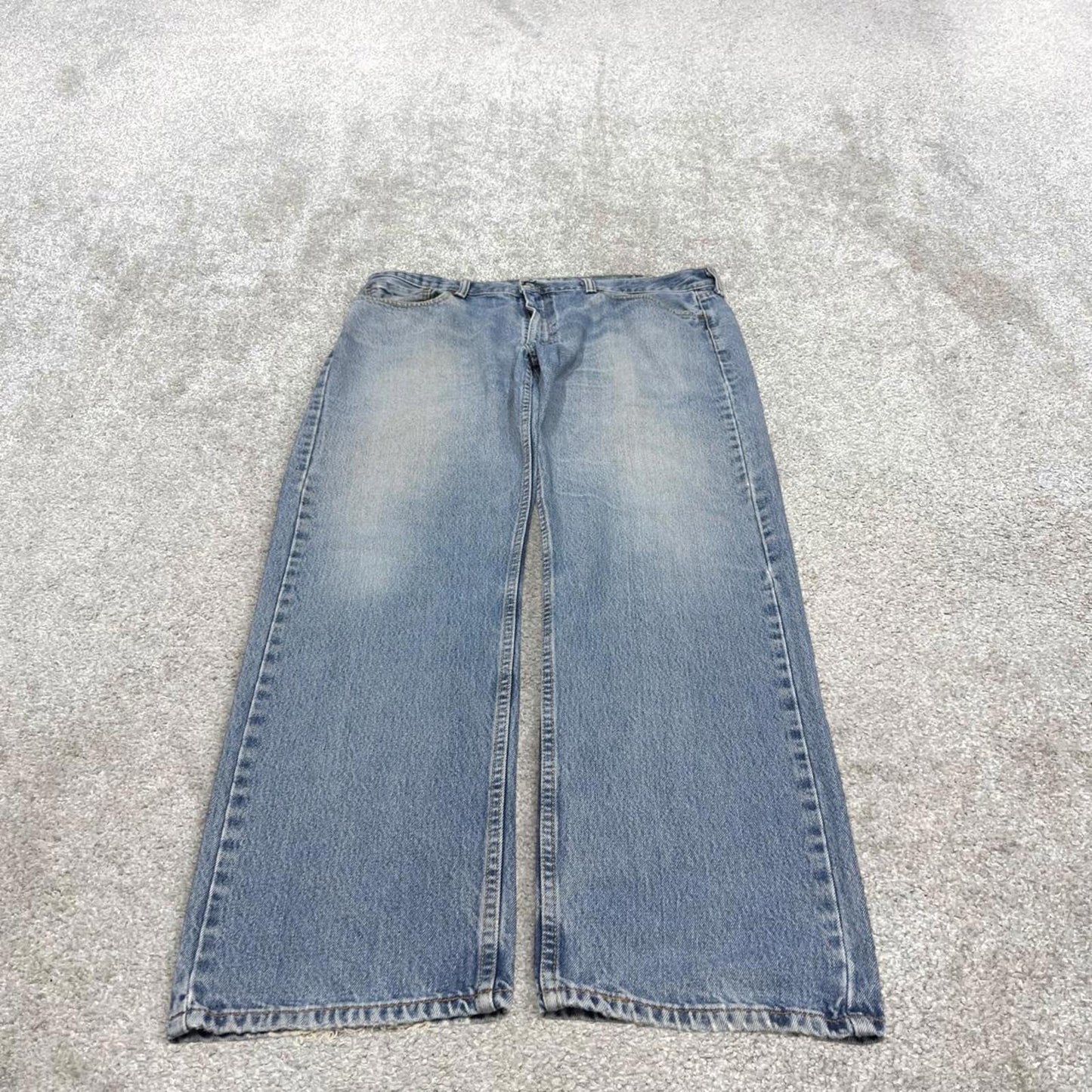 Y2k Levi's 505 jeans straight leg blue denim Loose 90s skater style pants red tab logo