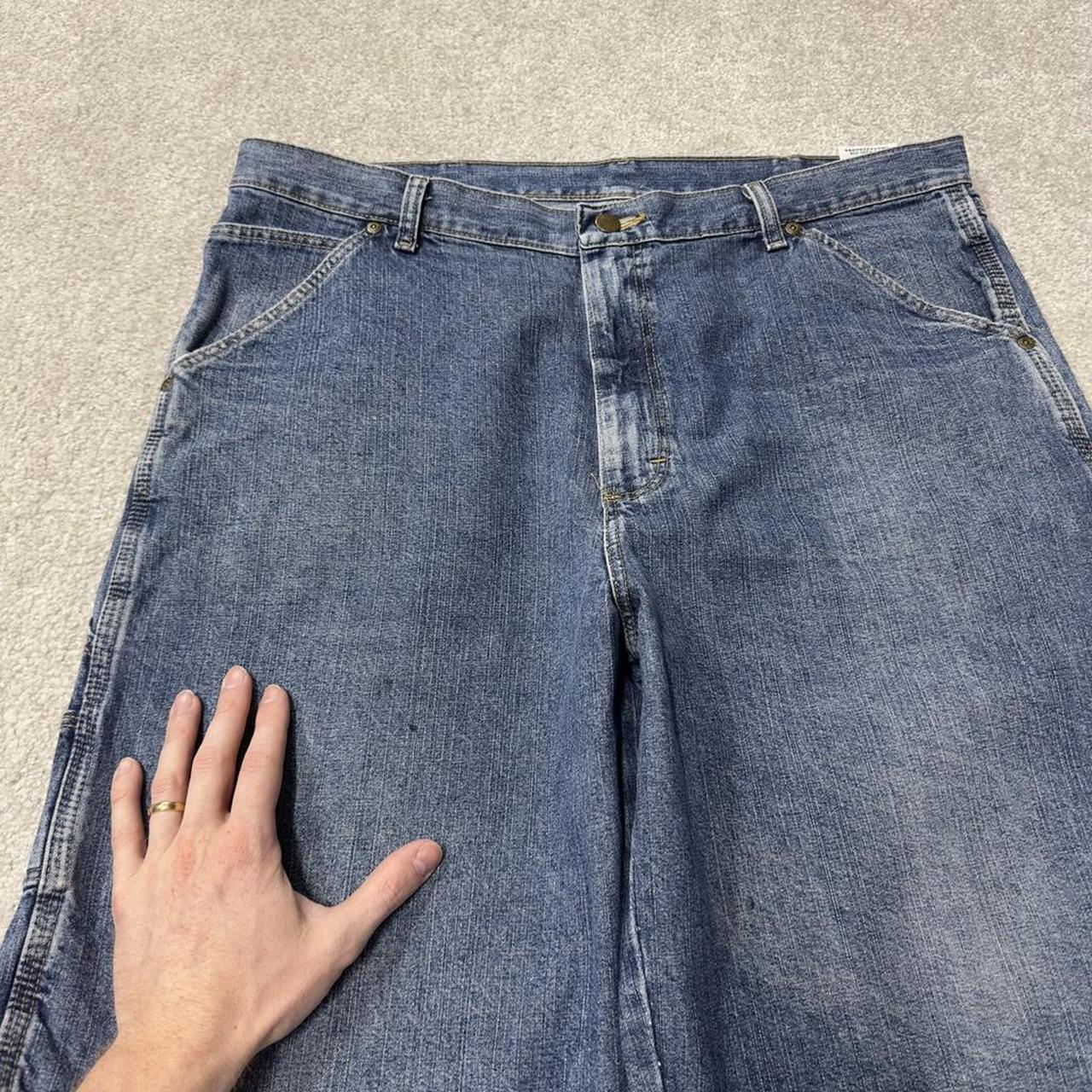 Old Mill denim cargo shorts y2k blue Loose skater style carpenter work shorts