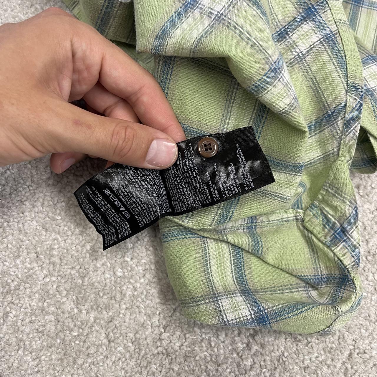 North face checkered short sleeve shirt y2k green TNF surf style check shirt summer festival
