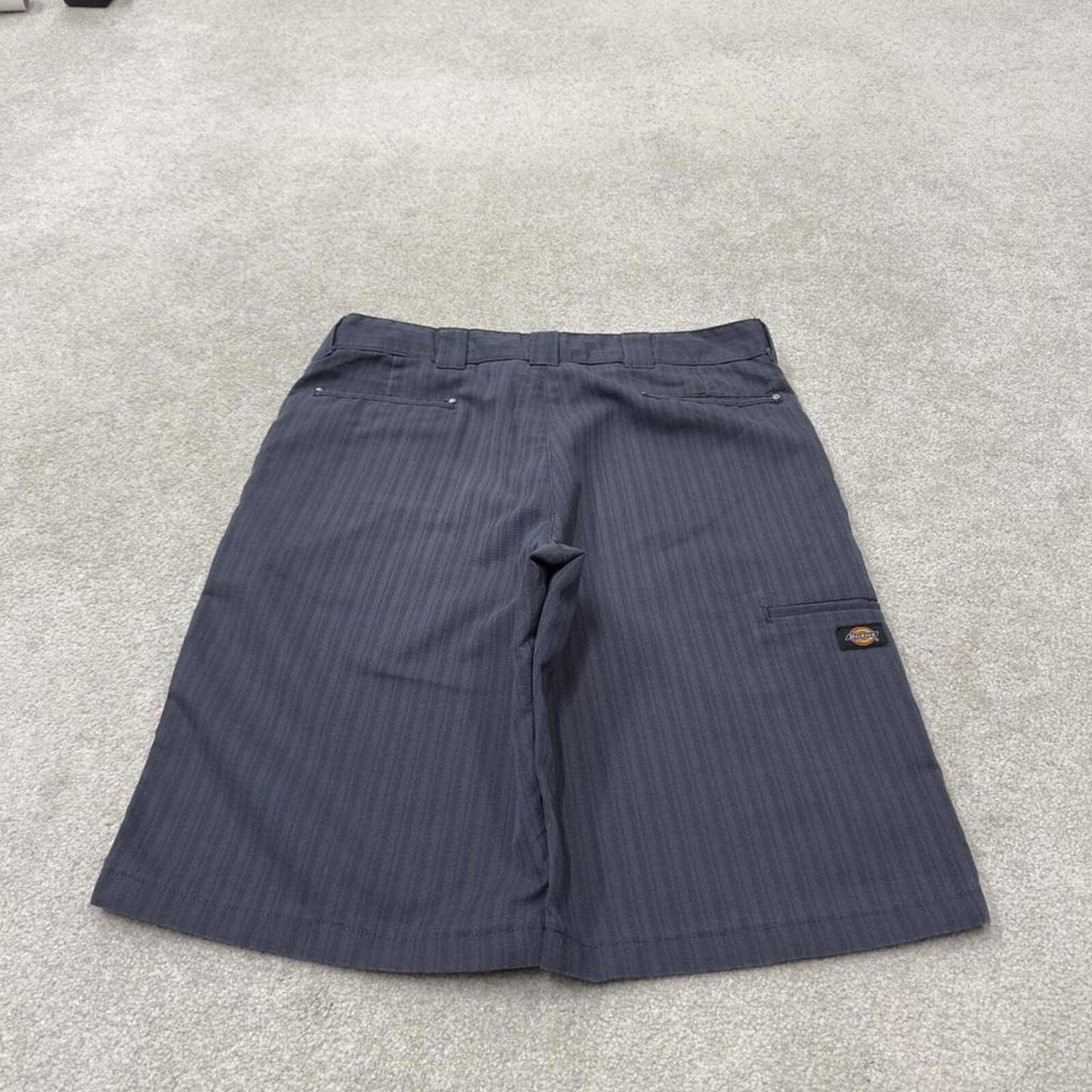 Dickies baggy stripe carpenter shorts navy Twill chino skater style shorts wide long leg