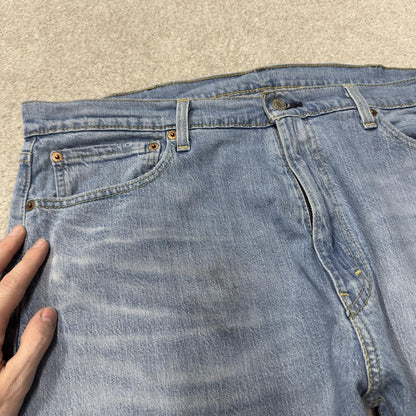 Levi’s 505 jeans Y2K W38L30 washed blue Levi’s straight leg surf style pants red tab logo