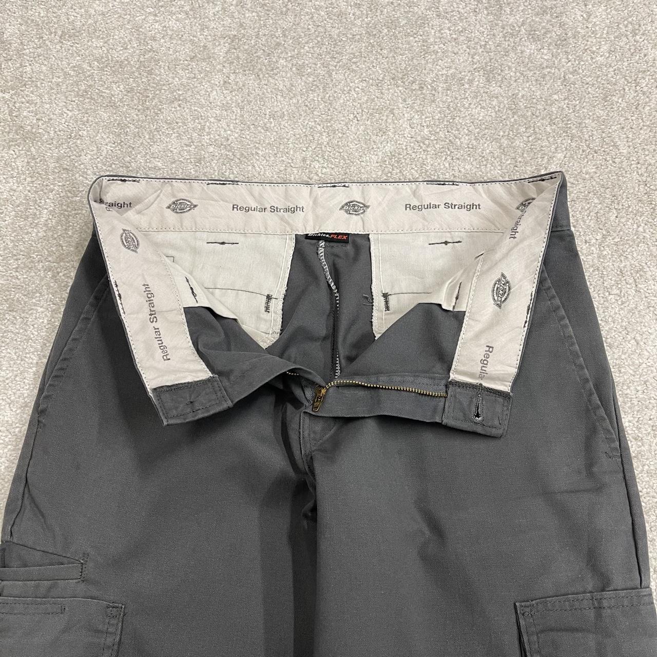Y2K Dickies cargo trousers regular straight fit grey Chino skater style surf pants utility pockets