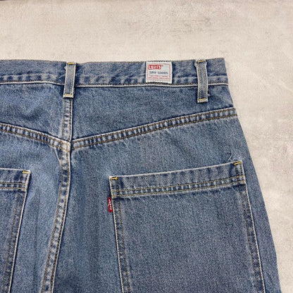 Vintage baggy Levi's Dry Goods carpenter jeans W32L36 1990s blue skater thick denim cargos paper tag