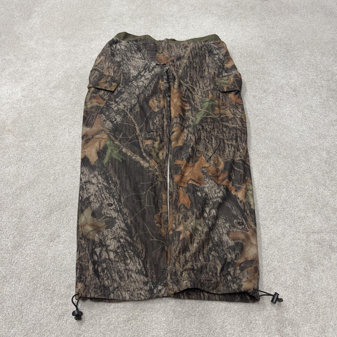Vintage Realtree fleece khaki camo cargo pants XL thick fleece hunting utility trousers