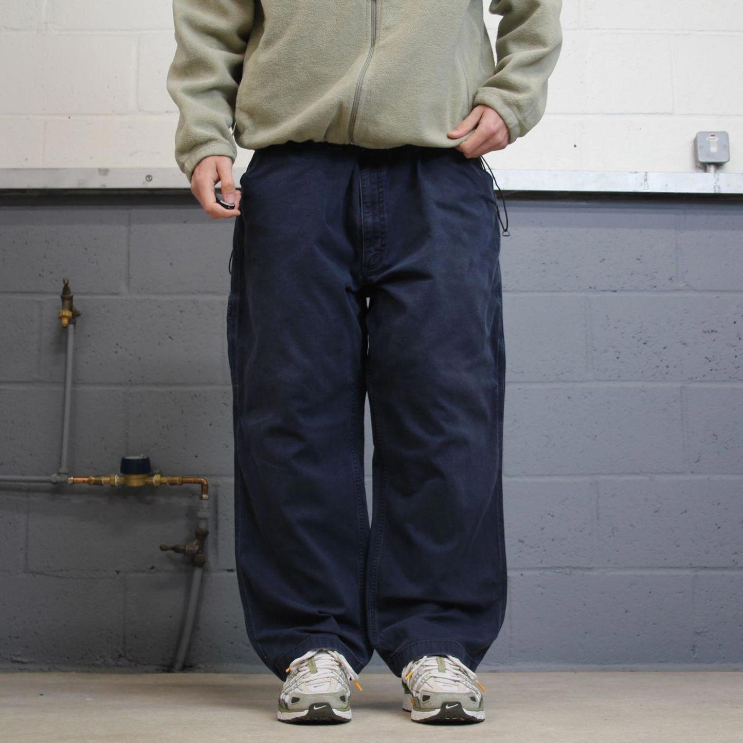 Y2K Carhartt carpenter jeans navy Loose relaxed fit canvasy skate style workwear cargo pants