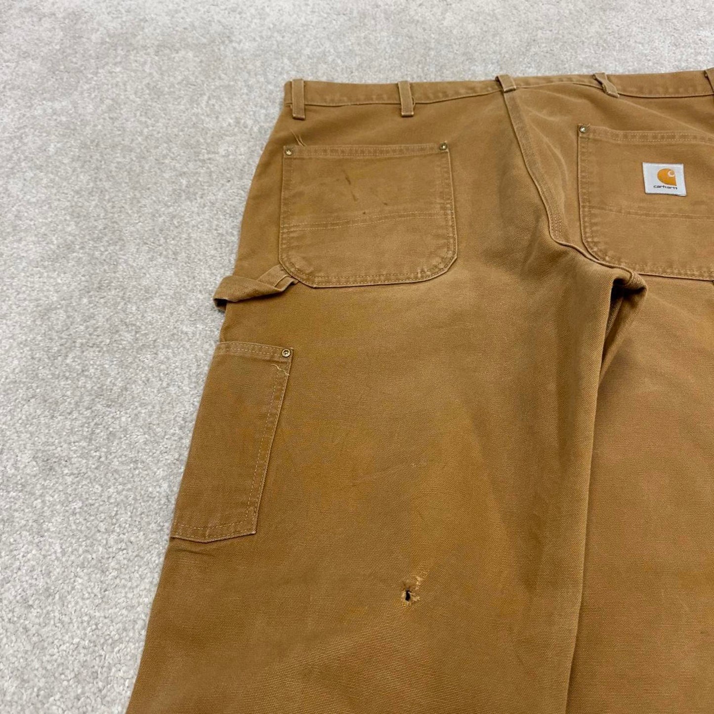 Carhartt double knee carpenter pants W38L30 baggy tan 90s style canvas skater cargos