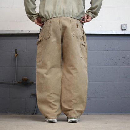Baggy Carhartt carpenter jeans W38L30 loose wide leg 90s skater style canvas cargo pants 100% cotton