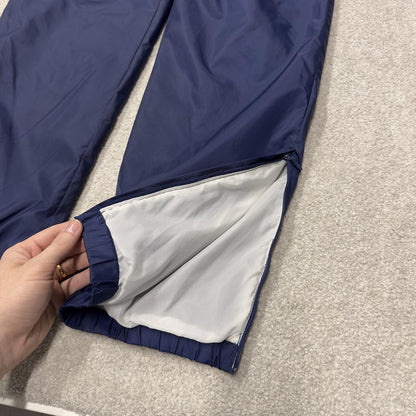 Y2K Adidas tracksuit bottoms loose leg navy small Loose lined embroidered logo casual track pants
