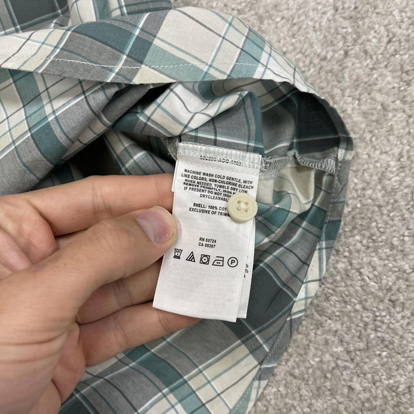 Columbia checkered short sleeve shirt geeen Surf style check shirt summer festival