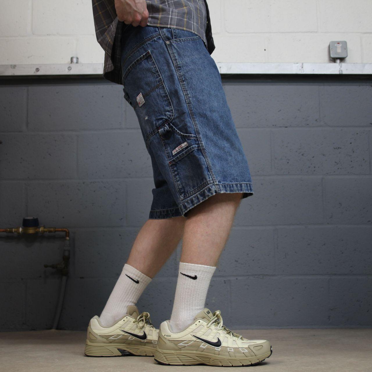 PACO denim carpenter shorts y2k blue Surf summer style jorts perfect for festival