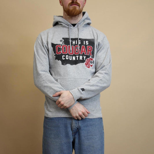 Grey vintage Russell hoodie S