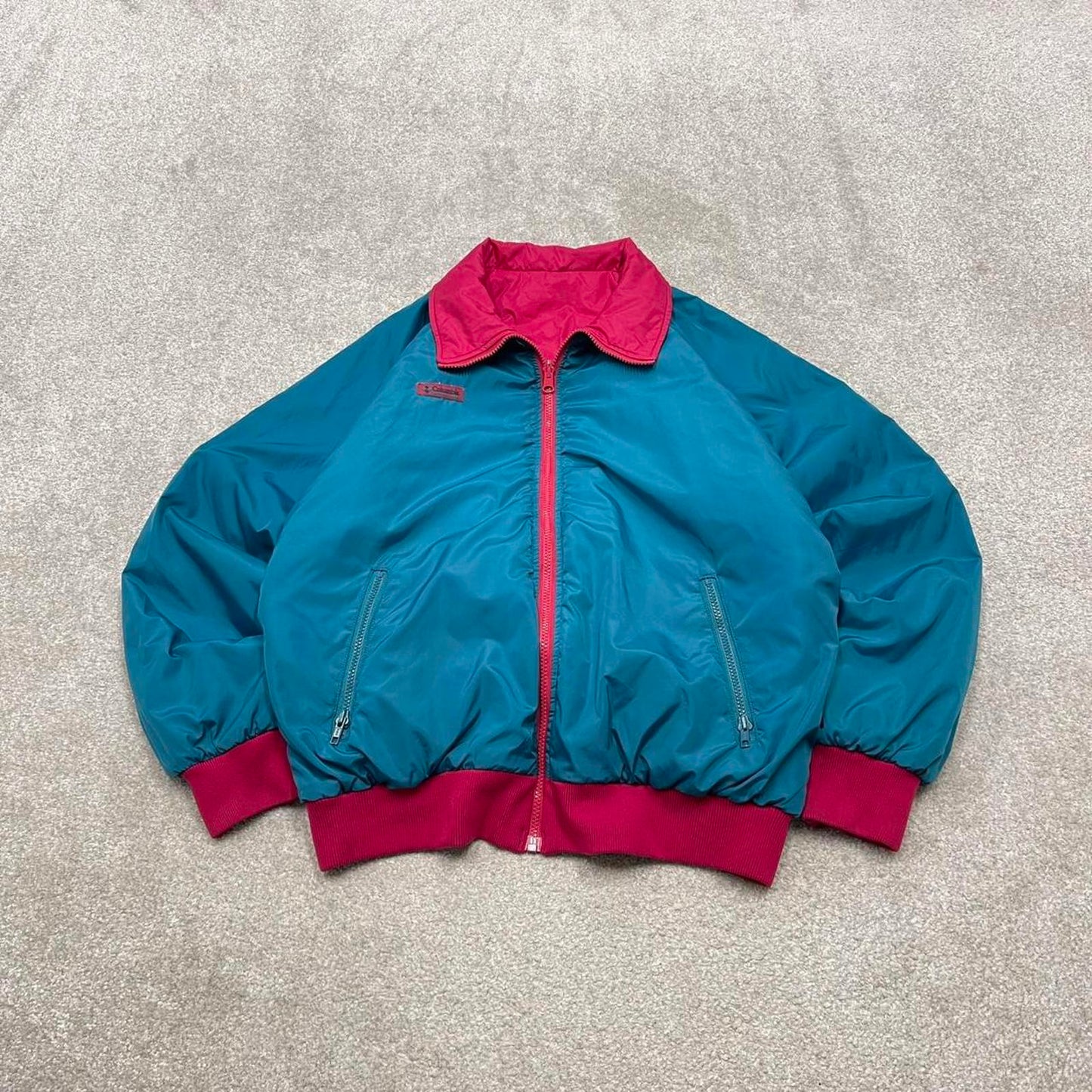 00s reversible Columbia technical jacket L men's blue pink y2k style windbreaker autumn