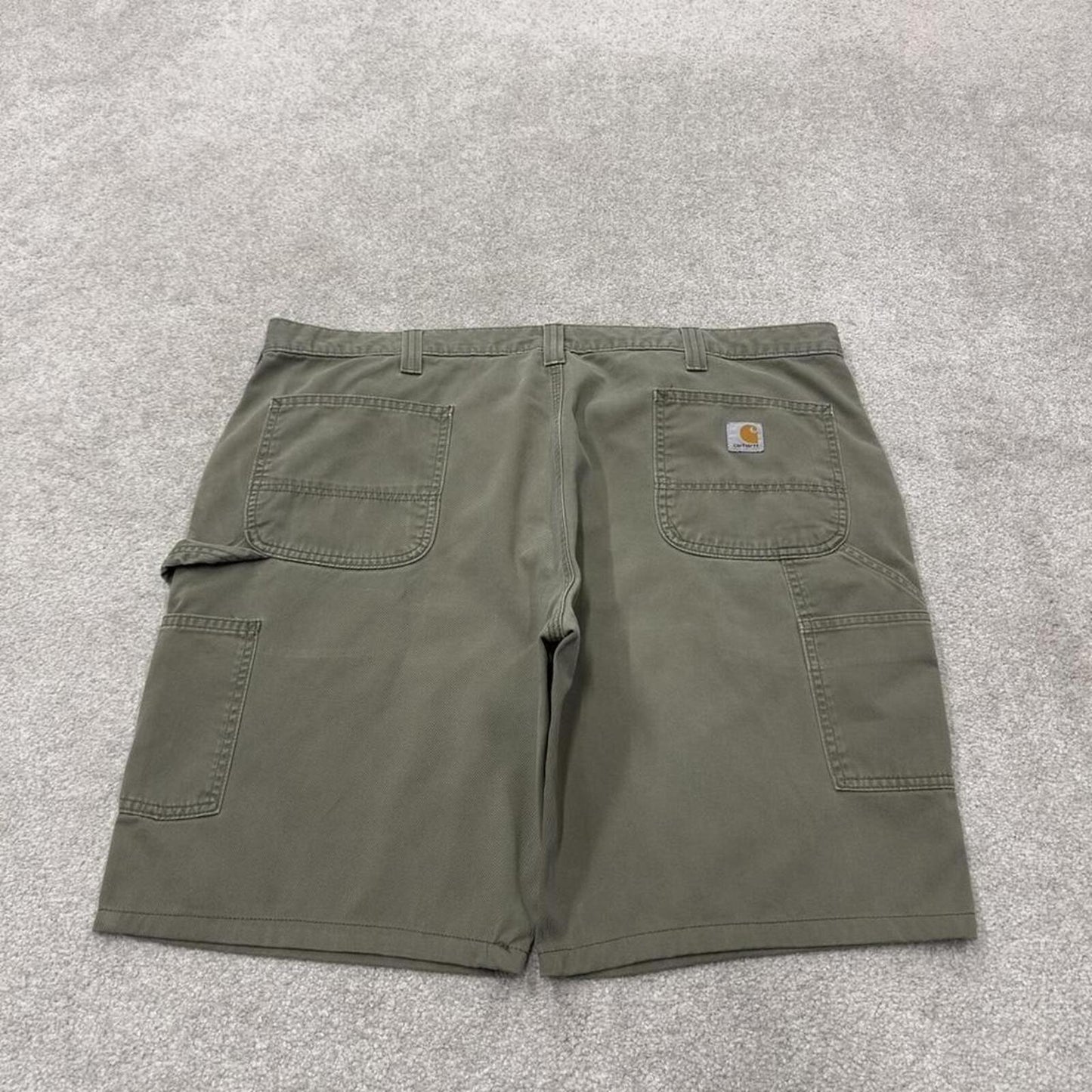 Vintage Carhartt carpenter shorts green Loose cargo skater style relaxed workwear