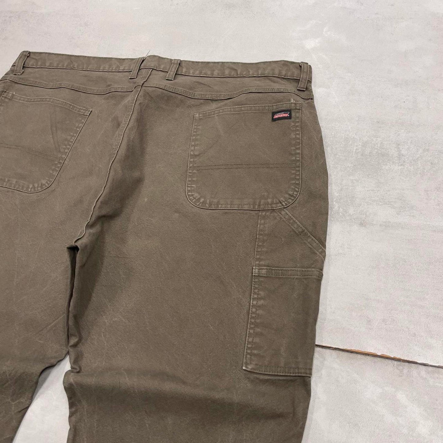 Dickies carpenter jeans W44L30 90s skate style green thick canvas cargos